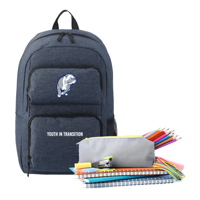 backpack and pencils and notebooks